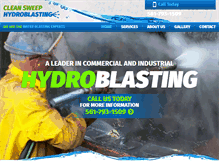 Tablet Screenshot of cleansweephydroblasting.com